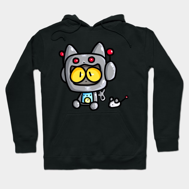 Beep Boop Robot Cat Hoodie by Rainb0w-S0da